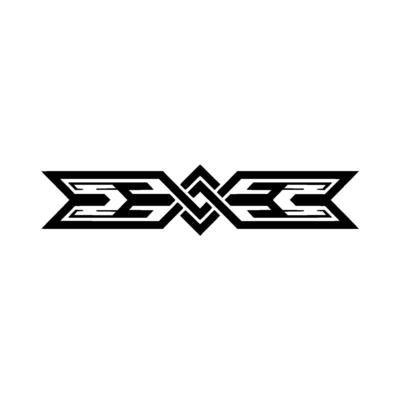 Geometric X Symbol, Abstract Tribal , Minimalist Emblem