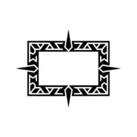 Geometric Frame, Stylized Compass, Minimalist vector