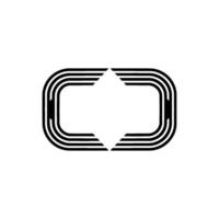 Geometric Loop, Minimalist , Modern Emblem, Abstract vector