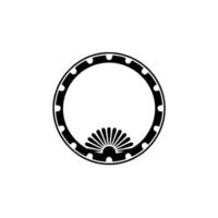 Japanese Crest Emblem, Circular Motif, Minimalist vector