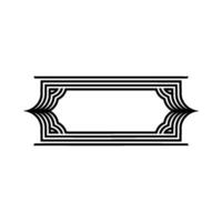 Art Deco Frame, Geometric Ornament, Elegant Border, Vintage, Abstract vector
