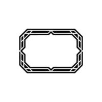 Geometric Deco Frame, Minimalist, alternate version 11 vector