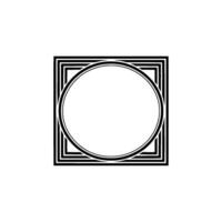 Geometric Circle Frame, Minimalist , Elegant Outline vector