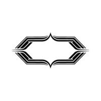Geometric Tribal Frame, Minimalist, Monoline vector