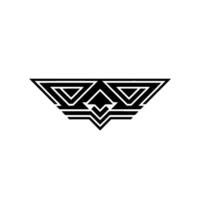 Geometric Ascent Black White Triangular Motif vector