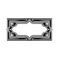 Art Deco Frame, Elegant Border, Vintage , Minimalist Style - Linear vector