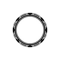 Geometric Circle Frame, Stylized , Minimalist vector