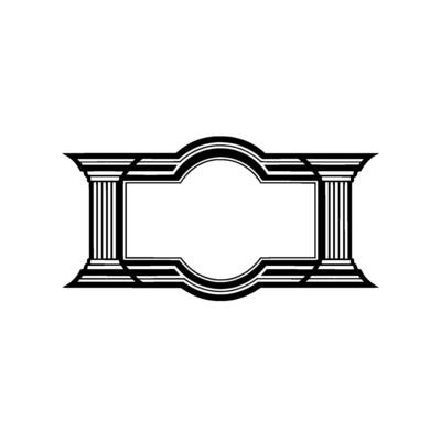 Art Deco Frame, Elegant Border, Vintage , Minimalist Illustration, Symmetry