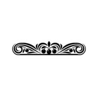 Elegant Floral Border, Vintage Element, Scroll vector