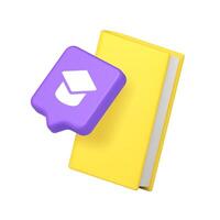 Icon Of Academic Hat On Closed Book For Colorful Education And Learning Projects vector