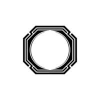 Geometric Octagon Frame, Minimalist , Elegant Outline vector