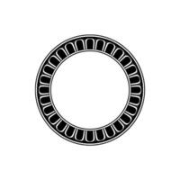 Art Deco Circle Frame, Geometric Ornamentation, Minimalist vector