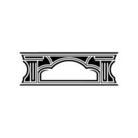 Art Deco Archway Silhouette, Minimalist - Linear vector