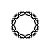 Geometric Tribal Circle, Minimalist, Round vector