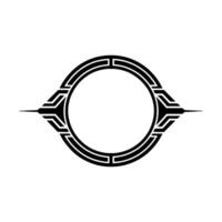 Geometric Tribal Circle, Futuristic Element vector