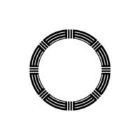 Minimalist Circular Emblem, Geometric , Modern - Flat vector