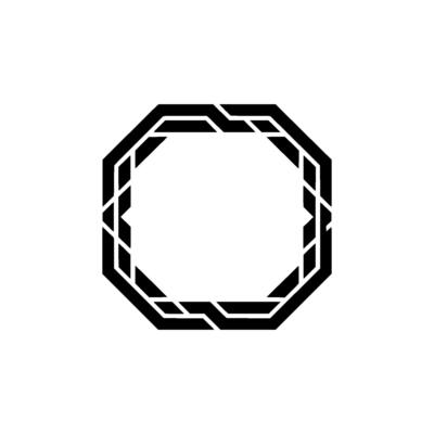 Geometric Octagon Frame, Minimalist , Modern Abstract