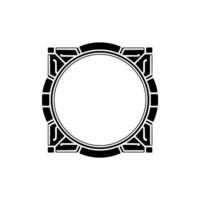 Art Deco Circle Frame, Geometric Ornamentation, Minimalist, Ornament vector