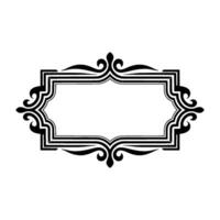 Elegant Black Frame, Vintage Ornamentation, Decorative Border - Ornament vector