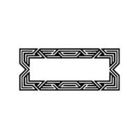 Geometric Deco Border, Minimalist , Elegant Frame, Linear vector
