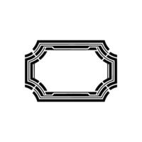 Geometric Deco Frame, Minimalist , Elegant Border, Artwork vector