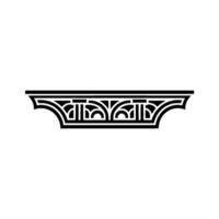 Art Deco Archway Ornament, Geometric, Line art vector