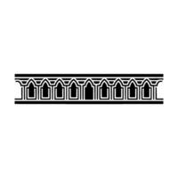 Geometric Deco Border, Elegant Ornamentation, Vintage, Pattern vector