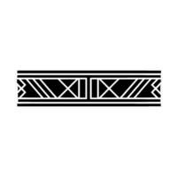 Geometric Deco Border, Subtle Gradient, Minimalist, Pattern vector
