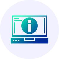 Info Laptop Interface Icon Minimal Style vector