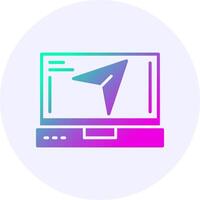Share Laptop Interface Icon Minimal Style vector