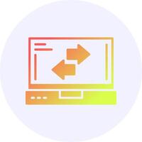 Refresh Laptop Interface Icon Minimal Style Design vector