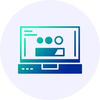 Loading Laptop Interface Icon Minimal Style vector
