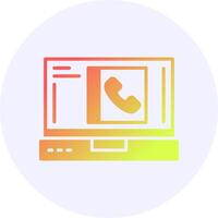 Contacts Laptop Interface Icon Minimal Style Design vector