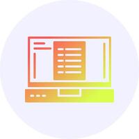 List Laptop Interface Icon Minimal Style vector