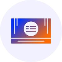 Business Card Icon Minimal Gradient Style Design vector