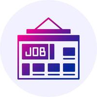 Job Board Icon Minimal Gradient Style vector