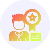 Badge Icon Minimal Gradient Style vector