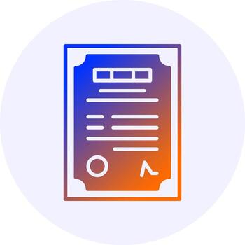 Contract Icon Minimal Gradient Style Design vector