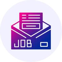 Offer Letter Icon Minimal Gradient Style vector