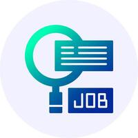 Magnifying Glass Icon Minimal Gradient Style vector