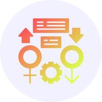 Gender Equality Icon Minimal Gradient Style vector