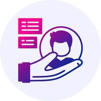 Inclusion Icon Minimal Gradient Style vector
