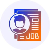 Job Description Icon Minimal Gradient Style vector