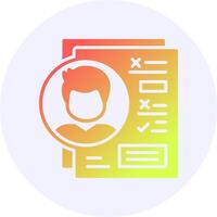 Evaluation Icon Minimal Gradient Style vector
