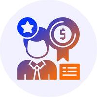 Rewards Icon Minimal Gradient Style vector