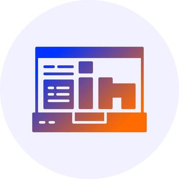 LinkedIn Icon Minimal Gradient Style vector