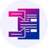Recommendation Icon Minimal Gradient Style vector