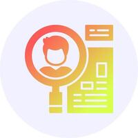 Background Check Icon Minimal Gradient Style vector