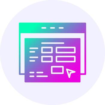 solicitud formar icono mínimo degradado estilo vector