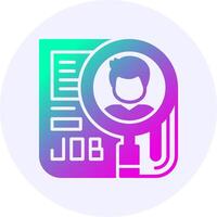 Reference Check Icon Minimal Gradient Style vector